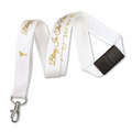 3/8" Glitter Ink Custom Silkscreen Ribbed Polyester Lanyards